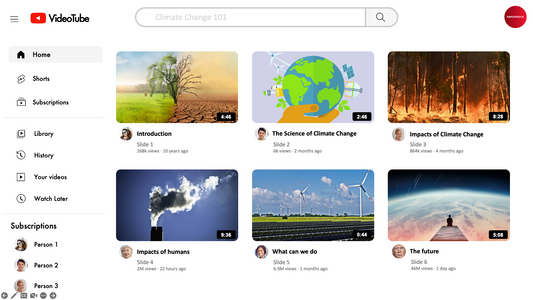 YouTube Inspired Presentation